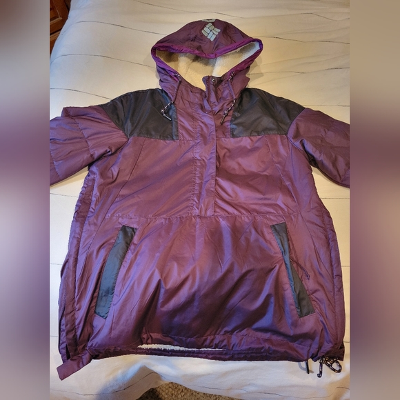 Women's Purple Colombia Pull Over Jacket - Picture 2 of 7
